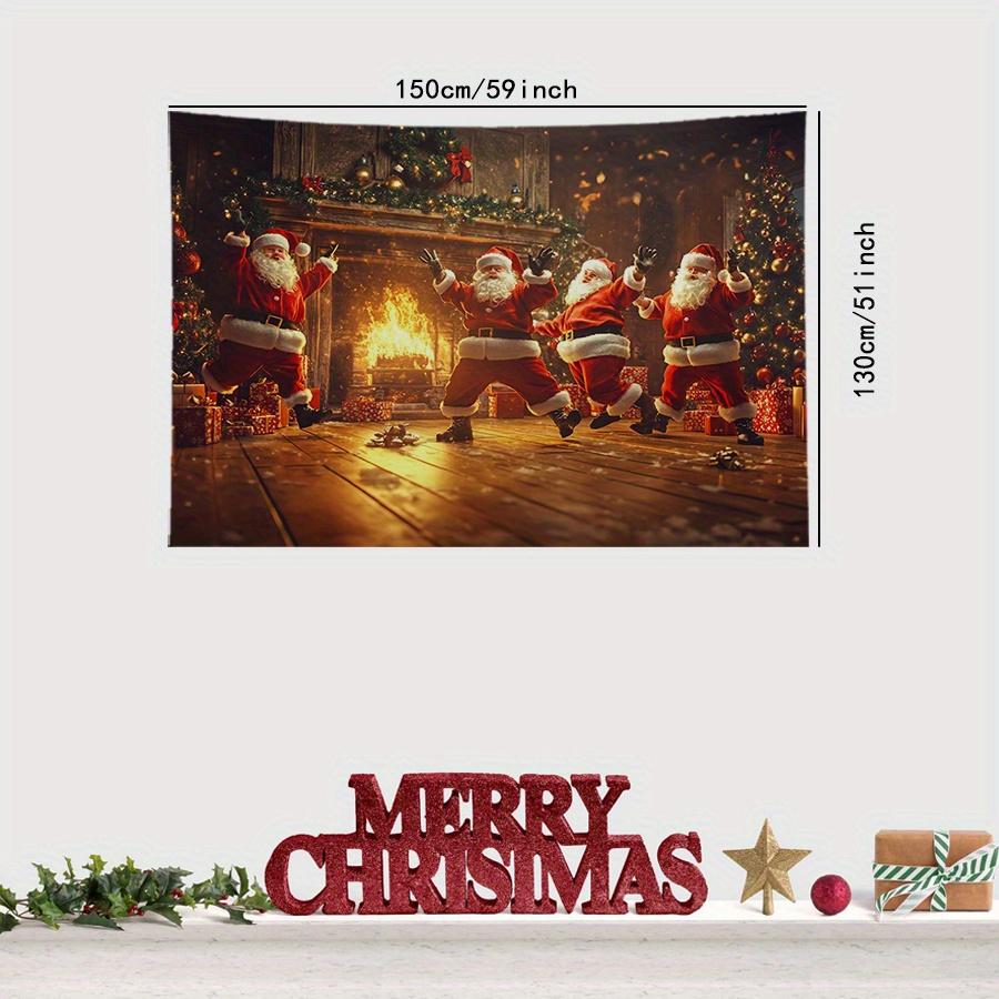 Christmas  Santa Claus Fireplace Wall Hanging Tapestry Christmas Wall Hanging Tree Wall Hanging Gorgeous Christmas Tree Fireplace Gifts