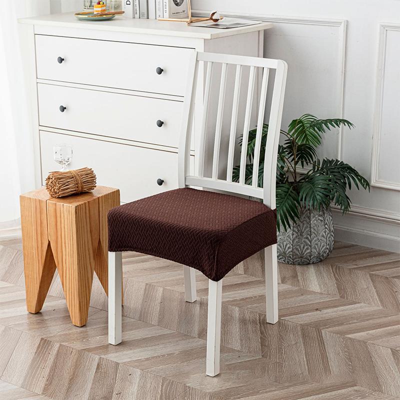 Stretch-Stuhlsitzbezüge aus Jacquard für Esszimmer, abnehmbar, waschbar, staubdicht, Stuhlsitzkissenschutz, Schonbezüge