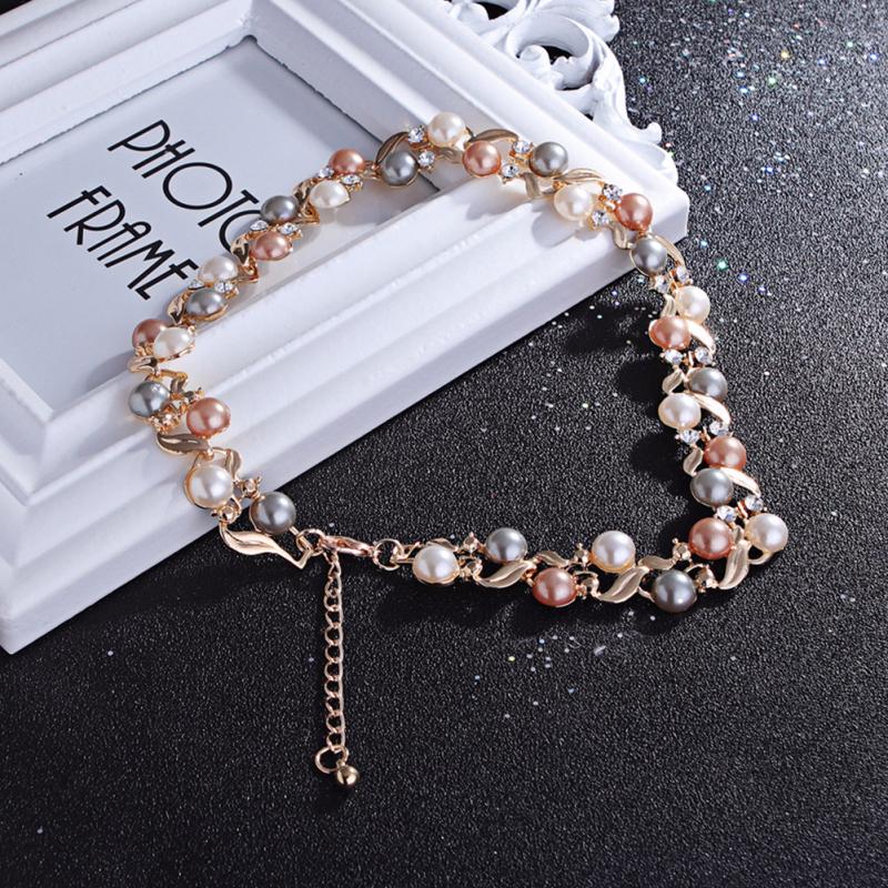 RUI RUI YU 2pcs/set Women Fashion Imitation Pearl Necklace Earring Jewelry Set