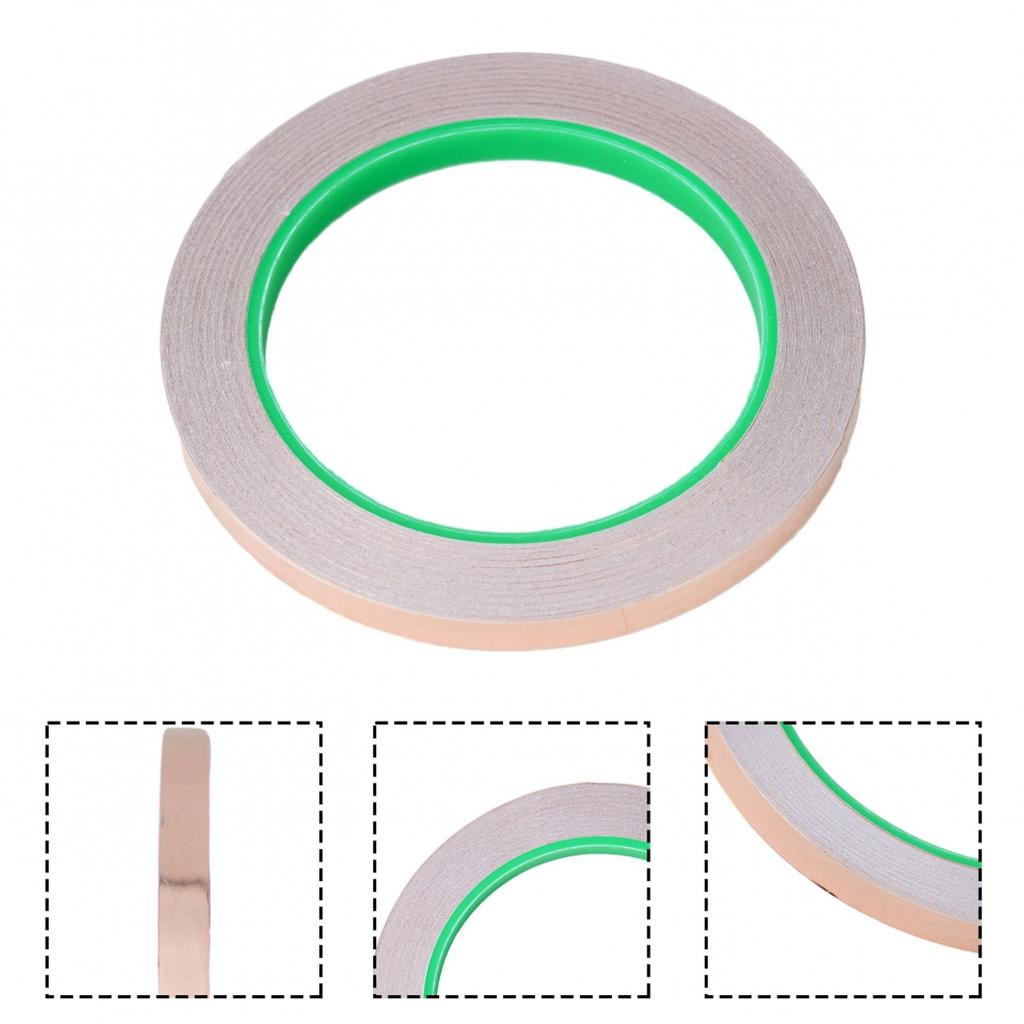 Para Macetas de Jardín y Marcos Fríos Cinta de Papel de Aluminio de Cobre de Doble Conductor 65 PIES