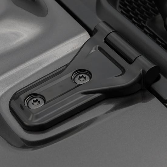 2pcs Car Hood Engine Hinge Cover Trim Decor For Jeep Wrangler JL JLU 2018+ Black