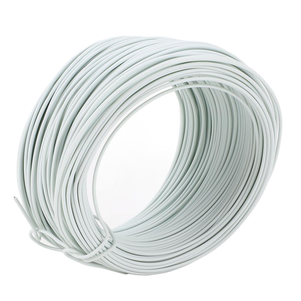 Electro Galvanized Iron Wire 0.9 40m Round Sturdy Flexible PVC Coated Binding Tie Wire White