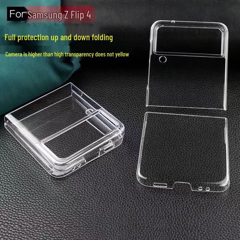 Samsung Galaxy Z Flip 7 Glossy Hard Case with Lanyard Hole - Transparent
