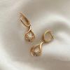 Kinel Square Cutout Long Dangle Earrings For Women Rose Gold Color Luxury Party Fine Jewelry Trendy Drop Earrings