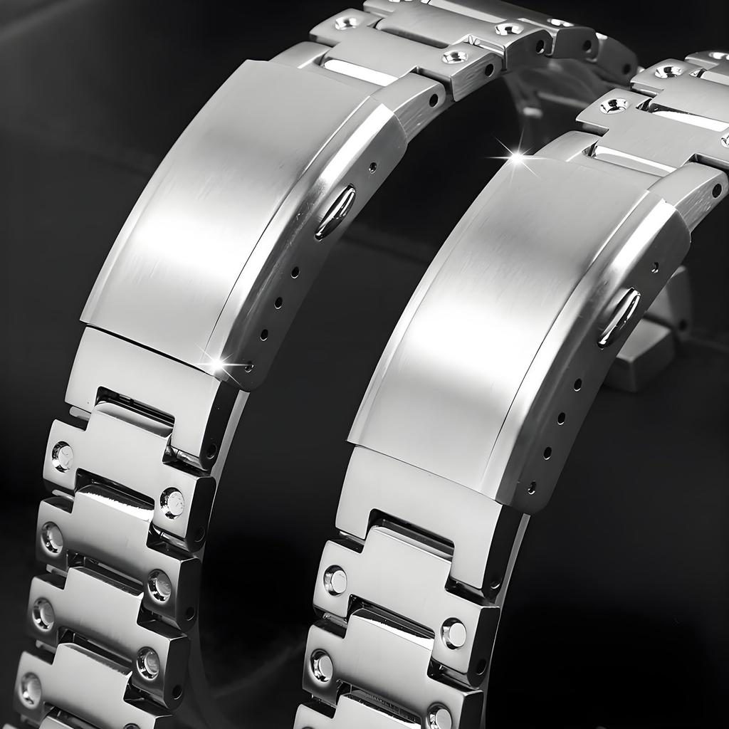 Tyqzor Compatible Watch 316L Precision Steel Replacement Stainless Fashion Business Strap G-SHOCK DW-H5600/DW-H5600MB Band, Strap, Heavy-Duty Steel,