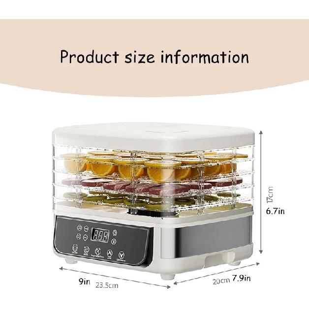 5-Layer Household Dry Fruit Machine Food Dryer Fruit Vegetable Snack Freeze-drying Machine Adjustable Temperature Touch Control