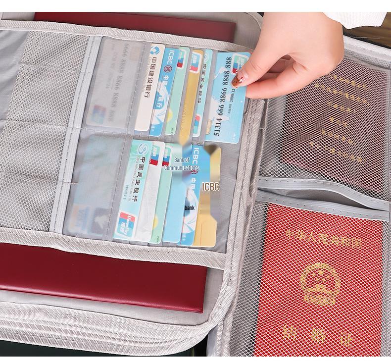 Sac de Rangement Multifonctionnel Grande Capacité pour Passeport et Documents
