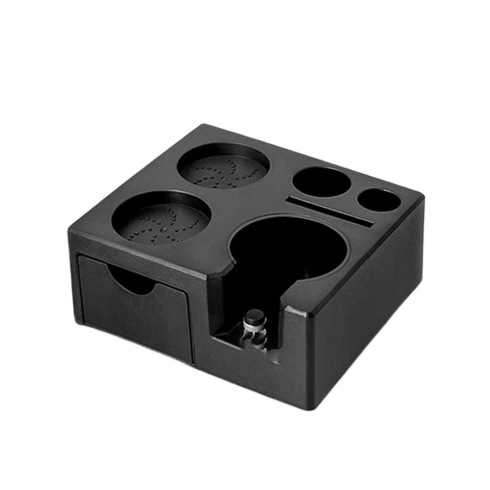 Portafilter Holder Coffee Tamper Drawer Multifunctional Organization Tamper Dust Dispenser Coffee Tamper Storage Base