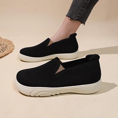 2025 novos sapatos femininos de Pequim antigos, sola macia antiderrapante, sapatos de caminhada tecidos voadores respiráveis, sapatos de mãe de meia-idade e idosa
