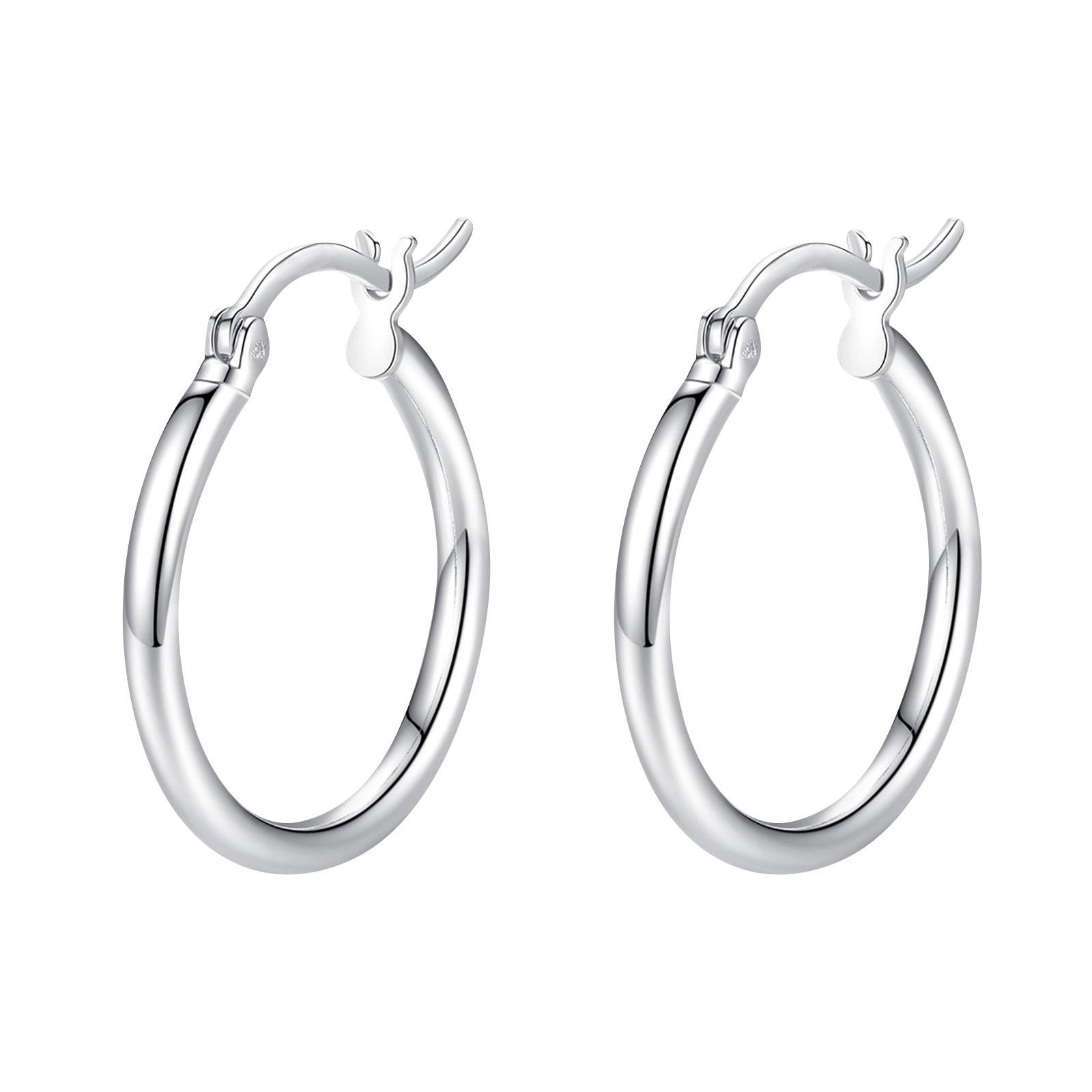 

Маленькие серьги-кольца унисекс, серьги-кольца, серьги для хряща, украшения для пирсинга для женщин и девочек, диаметр 20 мм One Size серебряный