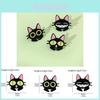 Unique Halloween Cartoon Cat Brooch Pin Funny Black Cat Metal Badge Alloy Oil Drop Bag Accessory