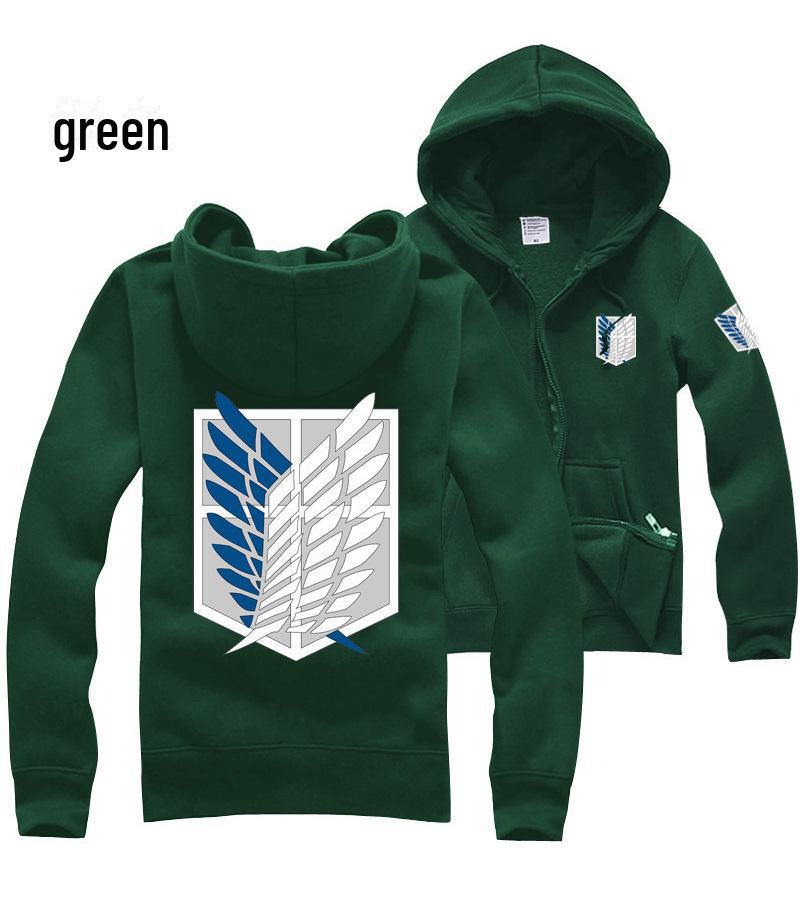 

Зеленый свитер с капюшоном Attack on Titan Survey Corps - Косплей на Хэллоуин One Size зелёный