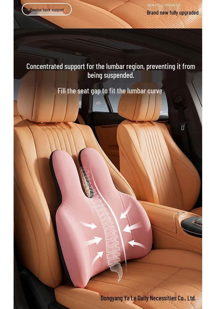 Ergonomic Memory Foam Lumbar Support Pillow for Office and Car Seats