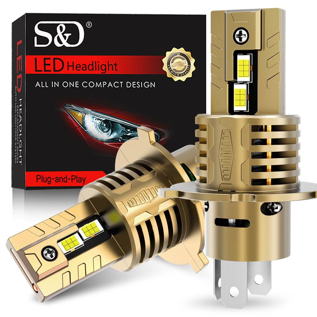 2Pcs 30000LM H4 LED Headlight Bulbs 9003 HB2 Led High Low Beam Motorcycle Headlamp Car Light 24pcs 3570 CSP Turbo Auto Moto Lamp 6500K 12V