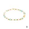 European & American 4mm Faceted Amazonite Bead Bracelet with Spliced Copper-Plated Metal Accents