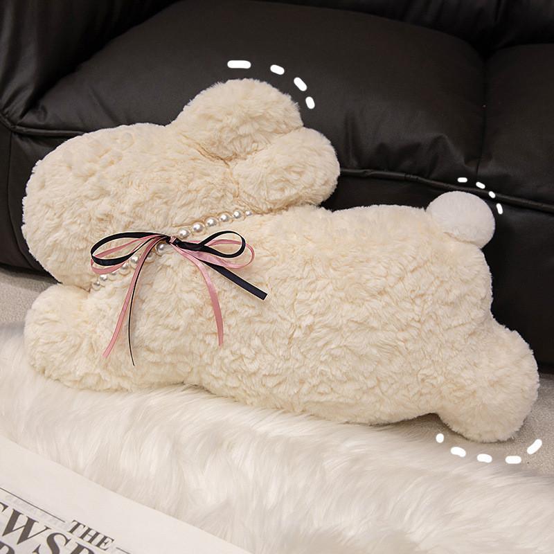 

Плюшевая игрушка Бант Жемчуг Кролик Кукла для сна Подарок на день рождения для детей Украшения 50cm белый