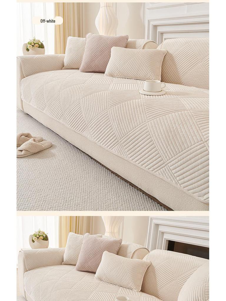 Winter Universal Non-Slip Sofa Cushion: Thick, Warm, Simple Sofa Cover