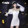 Vêtements Cosplay Sua Perruque Anime Alien Scène Costume Cosplay HSIU Robe Blanche Cheveux Courts Noirs Entiers Vêtements Cosplay Sua Perruque