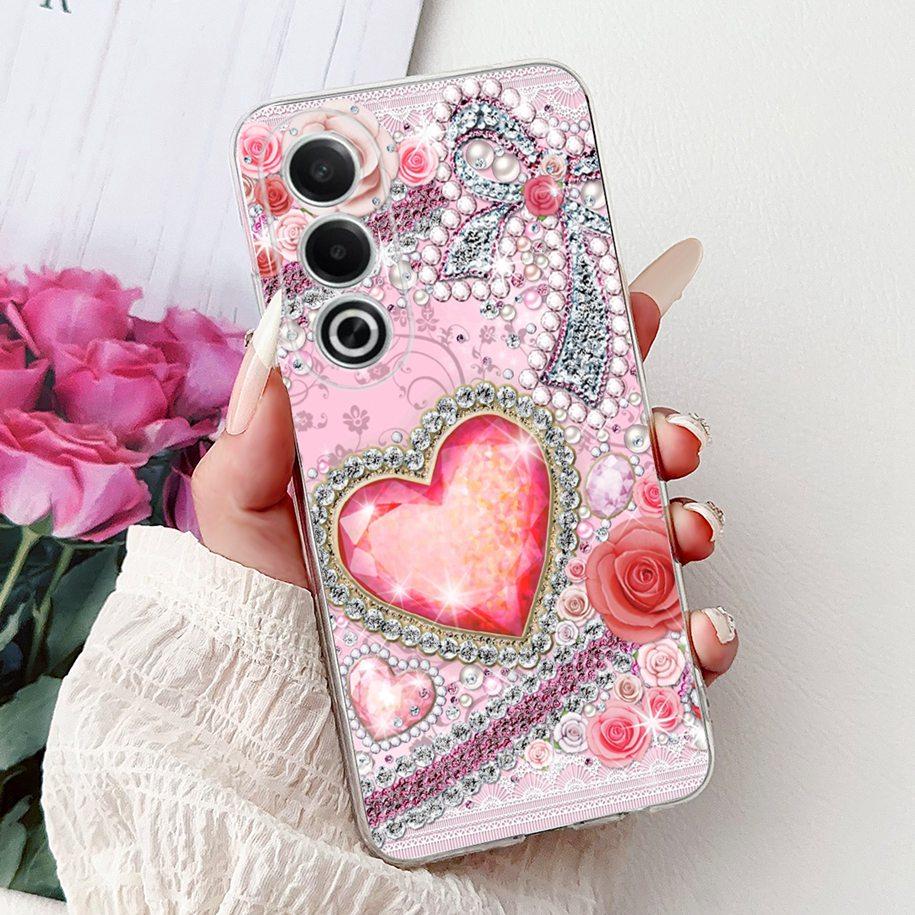 For OPPO K12x A80 Case 2024 New Fashion Love Heart Soft Silicone Back Cover For OPPO A3 Pro 5G CPH2639 A 80 K 12x CPH2667 Bumper