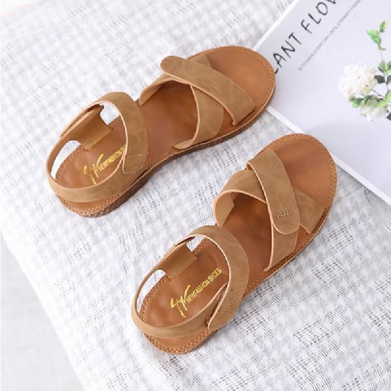 Casual Pu Flat Sandals With Water Drip Embellishments For Women