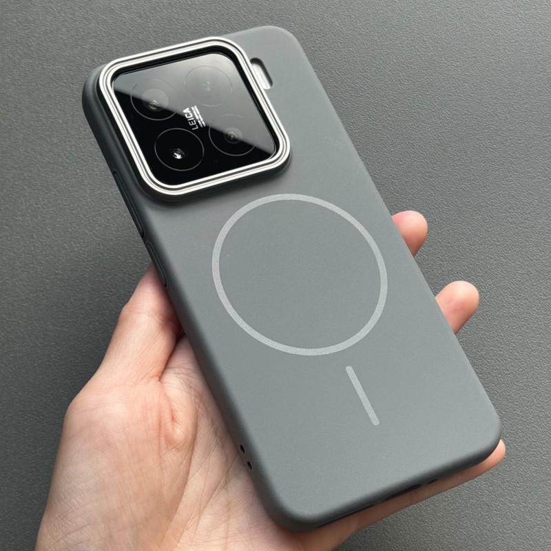 Lyxigt Sandsten Matt Mjukt Fodral för Xiaomi Mi 13 14 15 15S Pro Ultra Redmi K80 POCO F7 För Magsafe Trådlös Laddning Cover