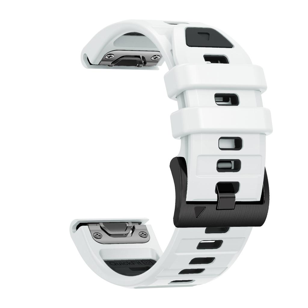 Řemínek k hodinkám Tactix 8 pro Garmin Fenix 8 47mm 51mm 7 7X 6 Pro 5 5X/Epix Pro/Descent G1 G2 QuickFit 22/26mm Silikonový náramek