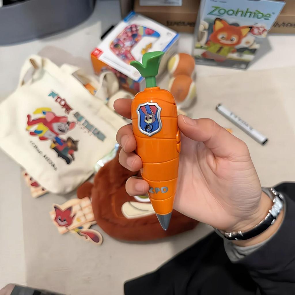 Non-Toxic New Anime Character Crazy Animal Judy Same Treasure Carrot Pen Crazy Animal City Toy Gift Carrot Recording Pen