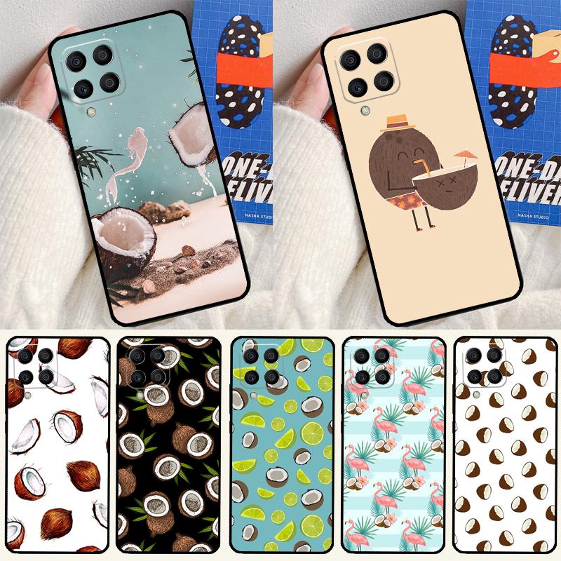 Summer Fruit Coconut For Samsung Galaxy M31 M51 M33 M13 M23 M53 M15 M55 M14 M34 M54 M20 M30s M32 M52 Phone Case