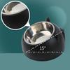 200ML Cute Cat and Dog Bowl Protection Cervical Vertebra 15 Degree Oblique Mouth Pet Stainless Steel Food Bowls
