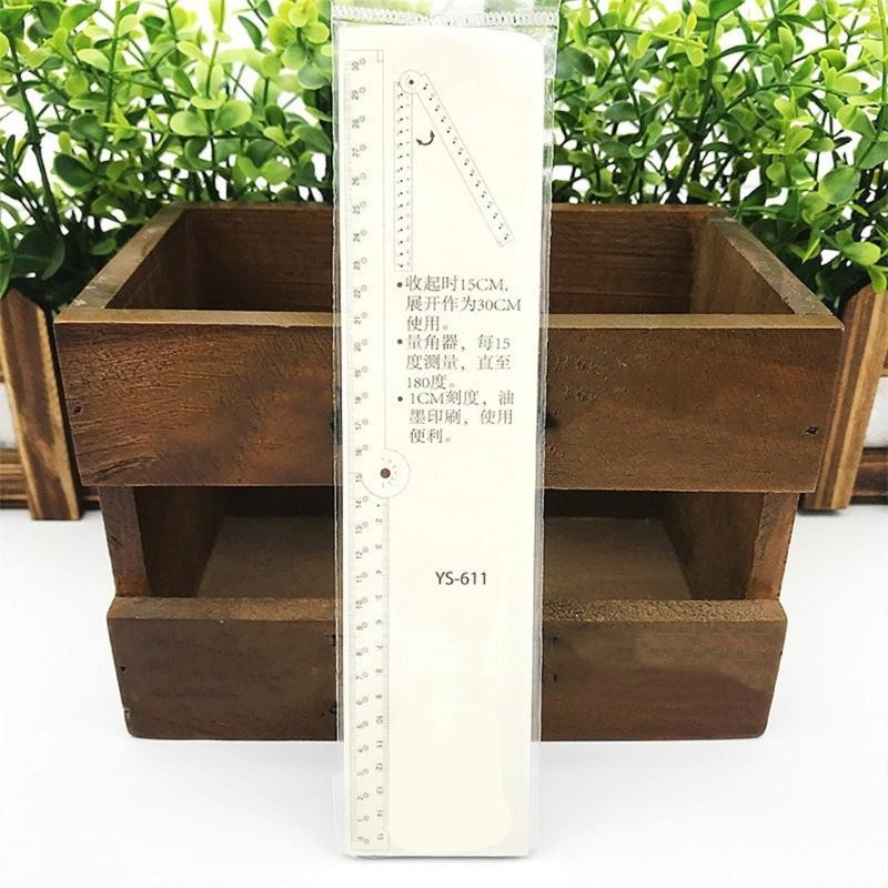Clear Foldable Plastic Ruler With Sliding Cutting Edgeds For Accurate Paper Trimming Office School Art Projects