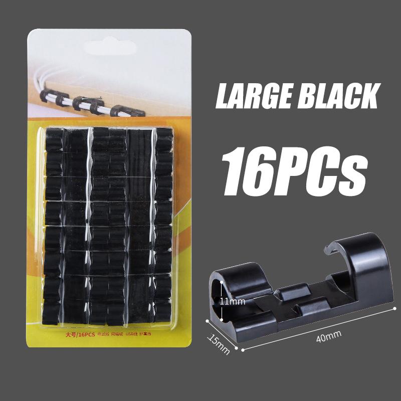 20Pcs Self Stick Wire Organizer Line Cable Buckle Auto Fastener Clips Clamp Table Wall Fixer Fastener Holder Car Organizer