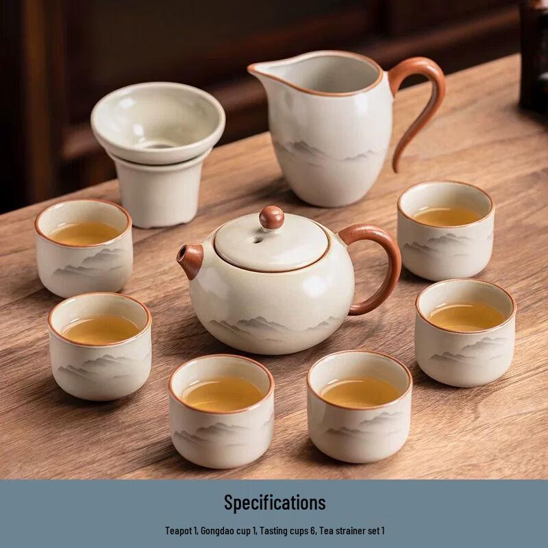 

Anmuci Light Luxury Chinese Glass Gongfu Tea Set