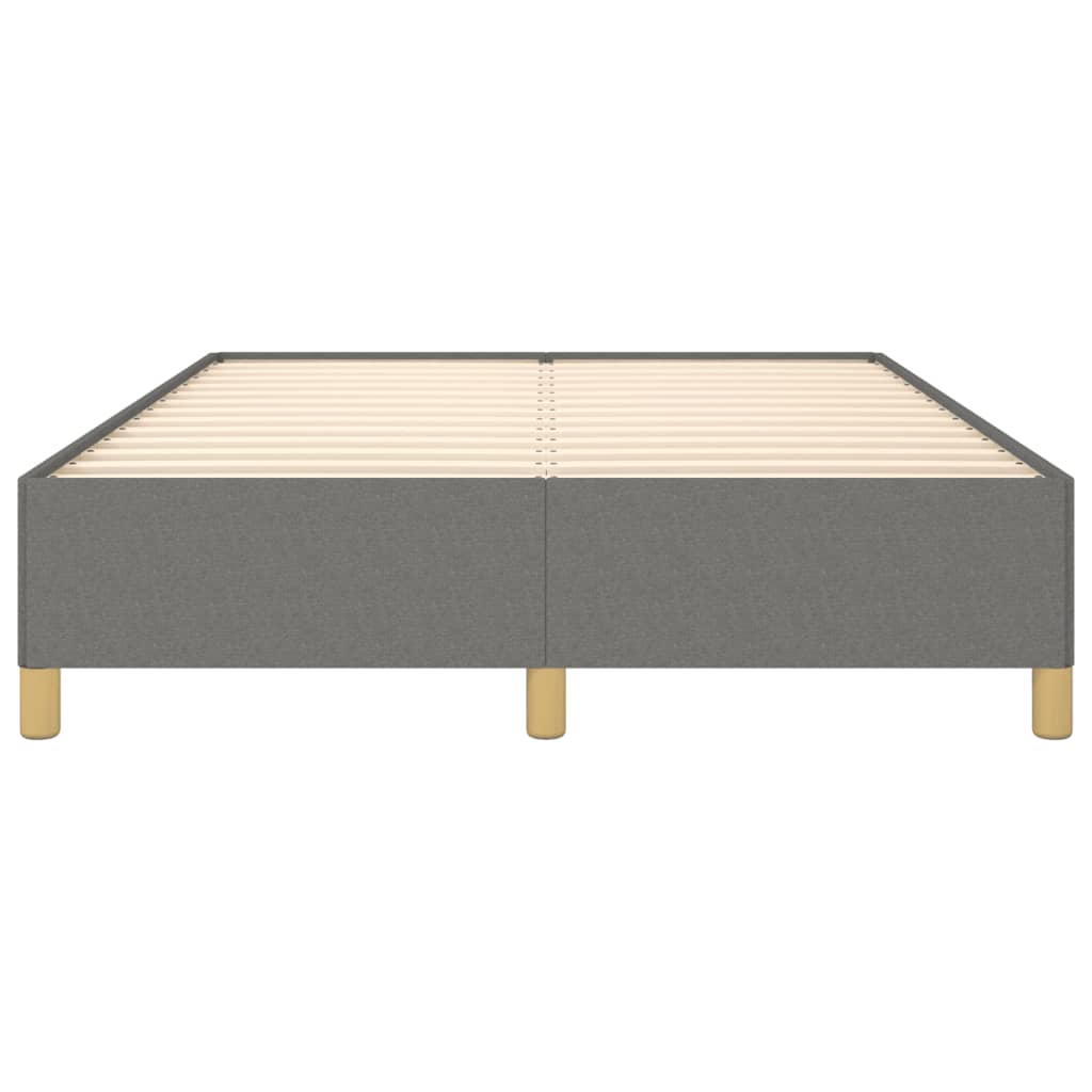Vidaxl Bed Frame Without Mattress, Dark Gray, 140X190 Cm, Fabric Upholstered