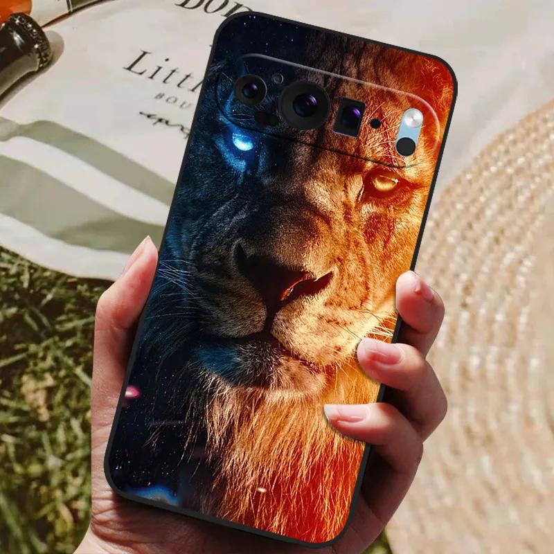 For Google Pixel 9 Pro XL Case Cool Painted Silicone TPU Soft Cover for Googe Pixel 9 9 Pro 8A Cases Black Protective Shells