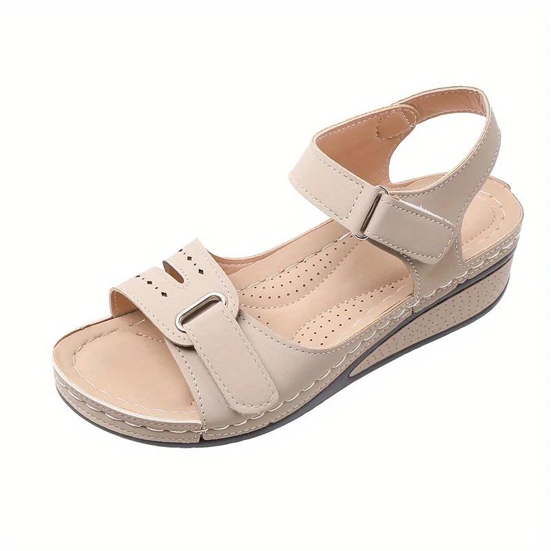 Comfortable Women's Wedge Sandals with Arch Support and Anti-Skid Soles
