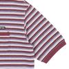 BlueTail STripe Collar Wine Crop ShorT Sleeve T shirT azb2Ts05wn