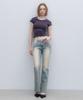 Aendeuel Cap Sleeve Slim T-Shirt - Charcoal