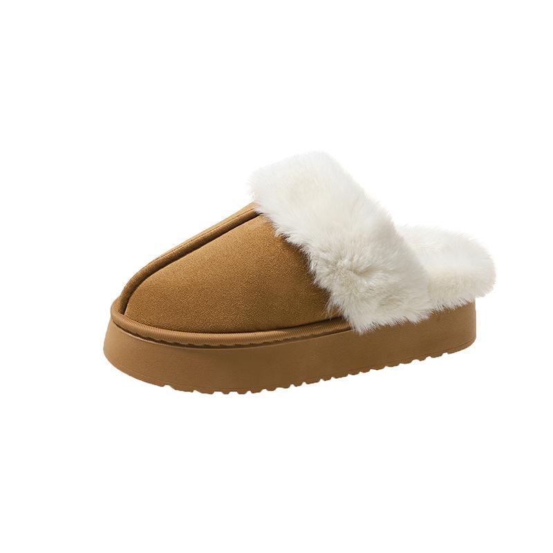 Student Dormitory Home Soft Bottom Non-slip Cotton Slippers Women's 2025 Autumn and Winter New Outer Wear Thick Bottom Heightening Warm Cotton Mop