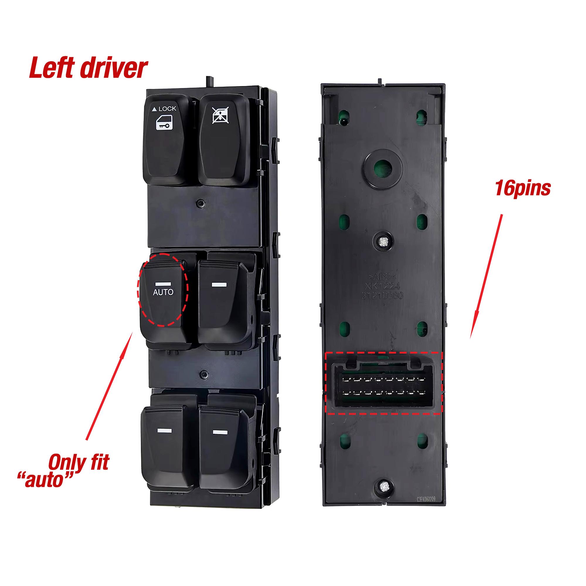 

93570-2S1509P Window Front Left Master Switch Fit For Hyundai Tucson IX35 2010 2011 2012 2013 2014 2015 LHD for auto