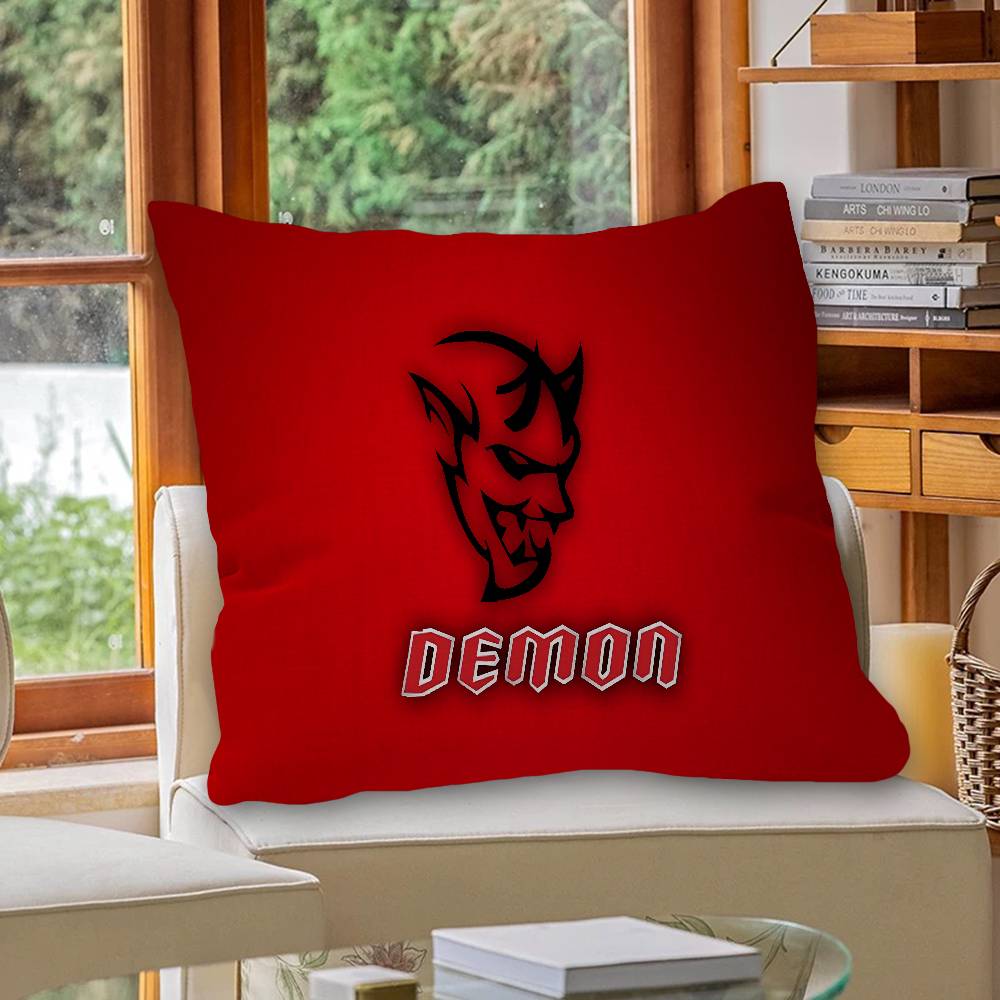 SRT Hellcat Demon Dodge Challenger Car Racing Cushion Cover Pillow Cover Decor Pillowcase Printed Cushion Case for Couch