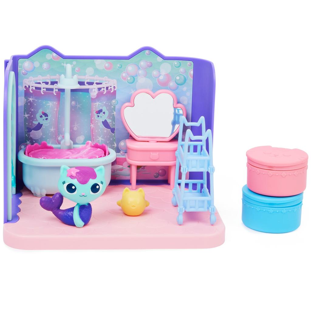 Gabby's Dollhouse Primp and Pamper Bathroom with Mercat Figure (Parallel Import)