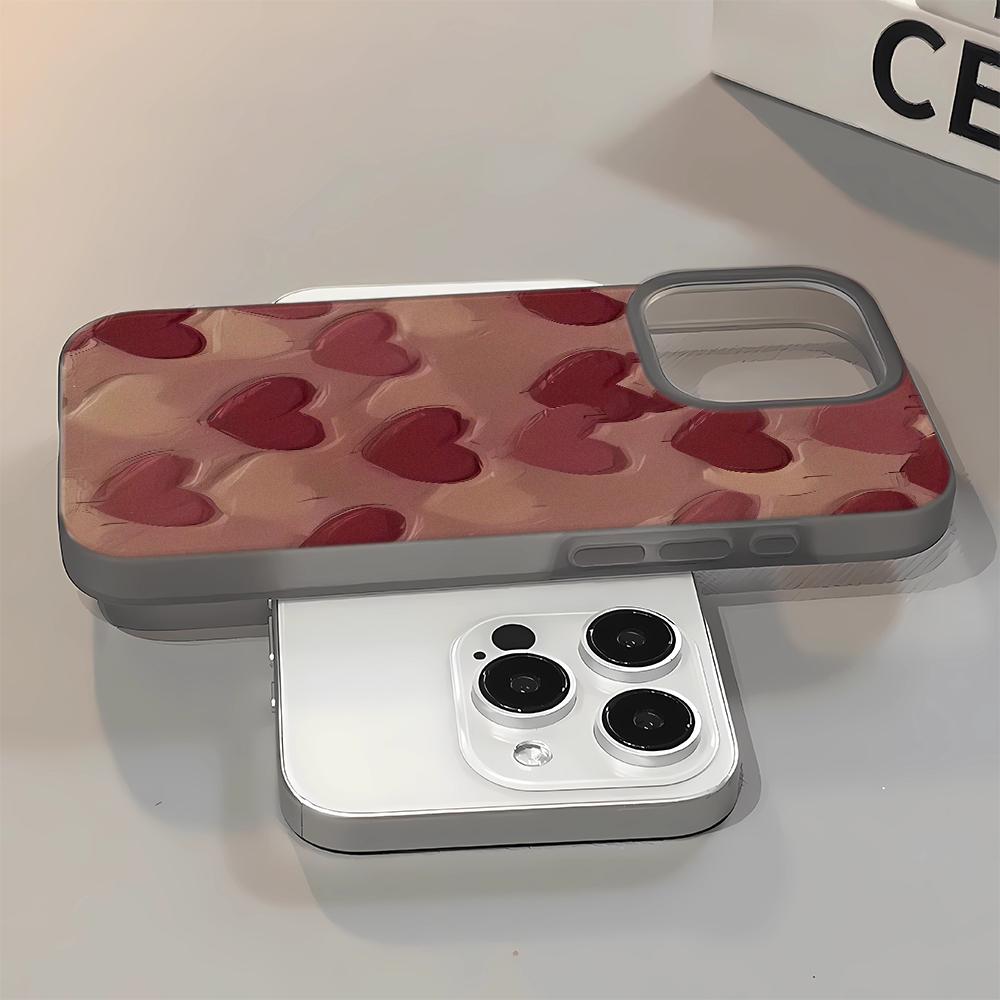 Love Comic Pattern Phone Case For Iphone 17 17air 16 15 14 13 12 11 8 7 Pro Max Mobile Protective Case Soft Funda Cover