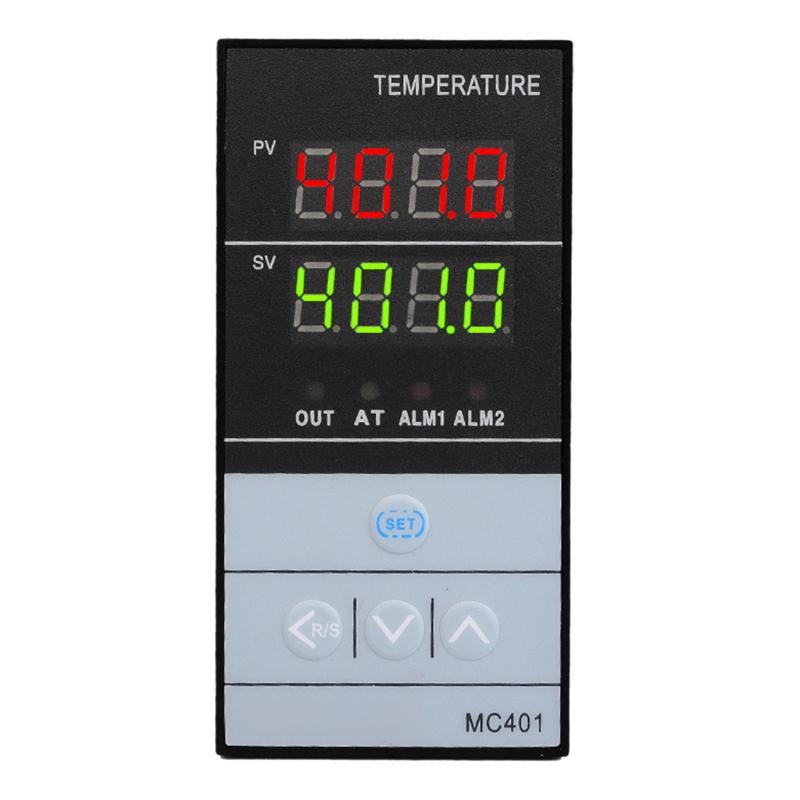 SSR Output PID Thermostat Temperature Controller ℃/℉ Fit for Universal Thermocouple Pt100 RTD Waterproof MC401 85-265VAC