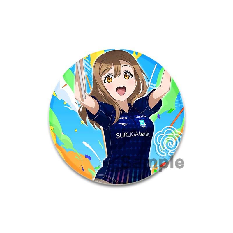 32/44/58mm LoveLive!SuperStar!!Ping An Pansy Tang Coco Round Brooch Clothing Lapel Pin Souvenir Soft Button  Decorative Hat Badge