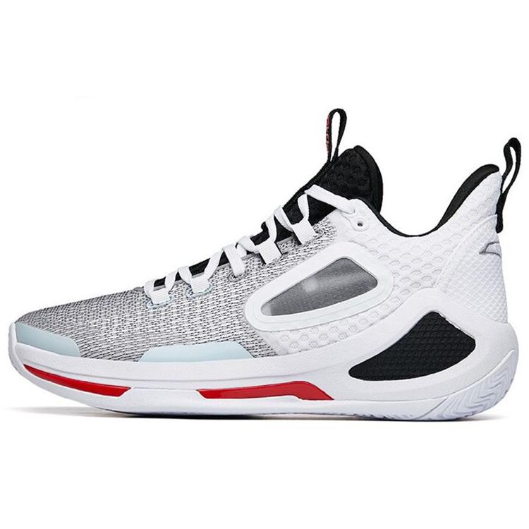 

Новые кроссовки Anta Alien 3 с амортизацией по технологии Nitrogen, противоскользящие и износостойкие, со средней высотой голенища, для баскетбола, белые/черные 112211601-1 44.5