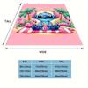 1pc Stitch Printing Blanket - Soft, All-Season Throw for Office Blanket, Personalized Gift with Adorable Cartoon Design