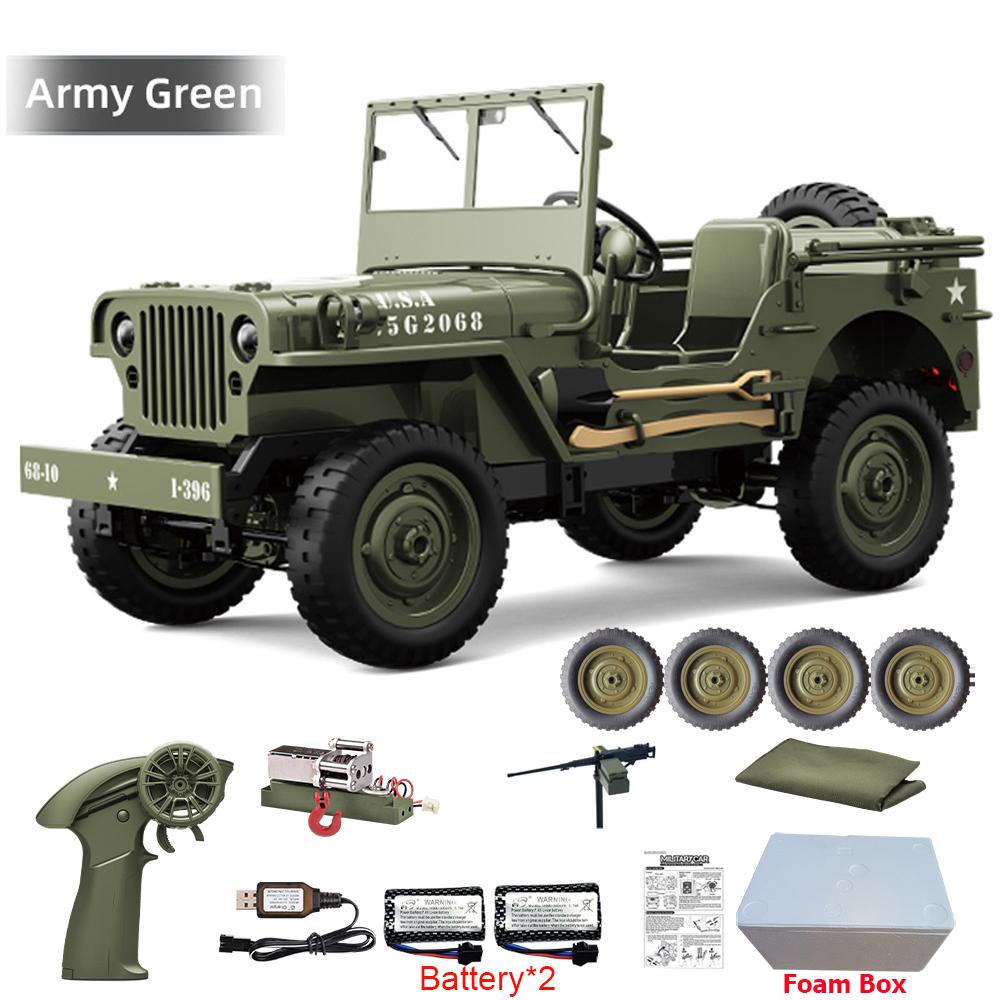 JJRC C8815 Auto RC 1/10 WILLYS 1941 4WD RTR RC Crawler Auto Telecomandata 2.4G Arrampicata Fuoristrada Camion RC Militare Giocattoli Regalo