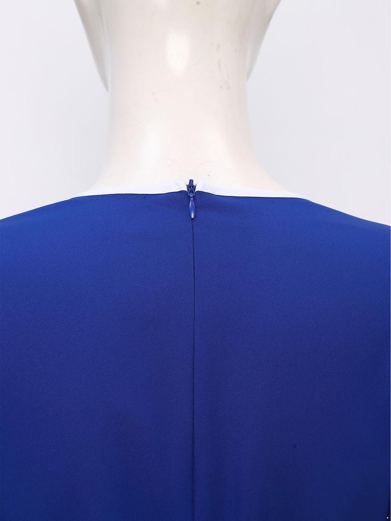 Damen Medizinischer Einteiler Jumpsuit Kurzarm Kordelzug Taille Elastischer Rücken Reißverschluss Taschen Arbeitskleidung
