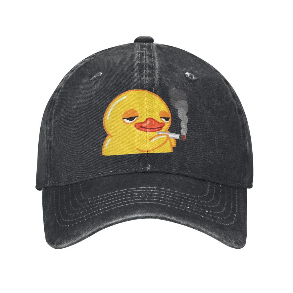 Duck Smoking Smoking Cigarette Unisex Style Baseball Cap Distressed Denim Hats Cap Vintage Outdoor Summer Gift Snapback Hat