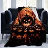 1pc Scary Pumpkin Blanket  Soft Throw for Home Decor, Gift Idea, Suitable for All Seasons, Living Room, Travel, Camping, Car Blankets